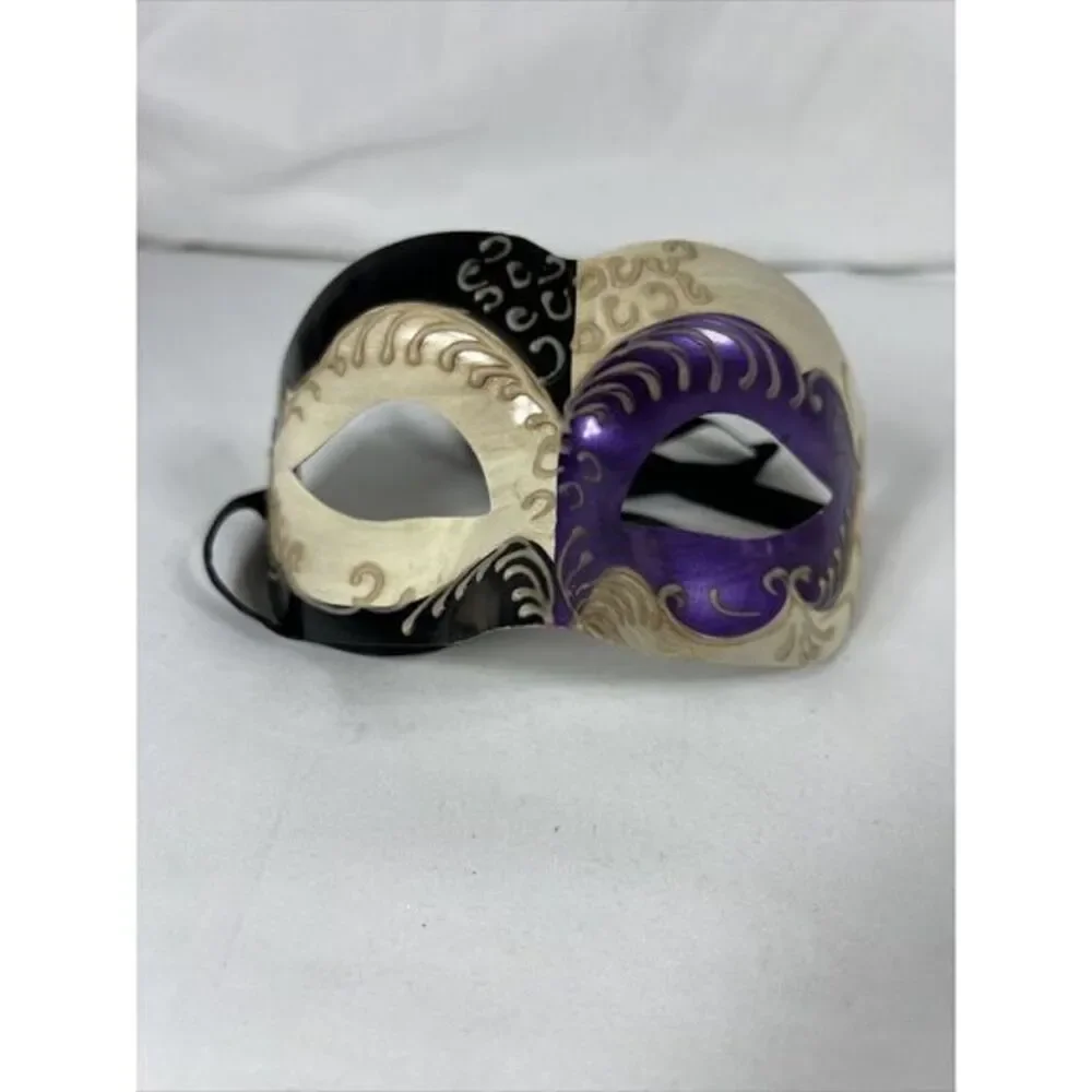 Purple White Black Masquerade Mardi Gras Halloween Ball Mask‎